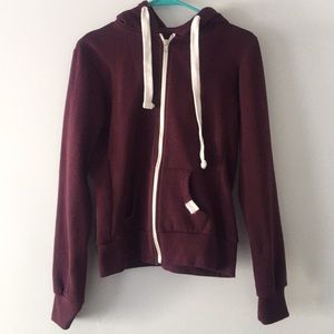 Maroon zip-up Jacket